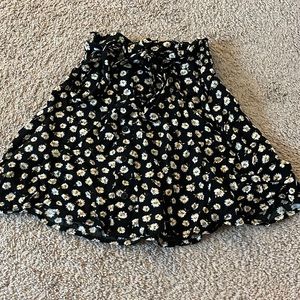 Black flowered skirt